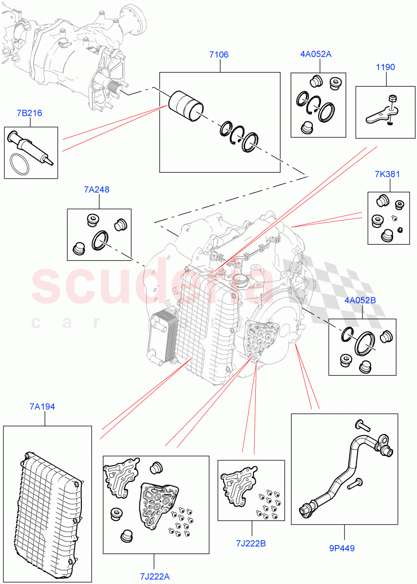 Transmission External Components(9 Speed Auto AWD,Itatiaia (Brazil))((V)FROMGT000001) of Land Rover Land Rover Range Rover Evoque (2012-2018) [2.0 Turbo Diesel]