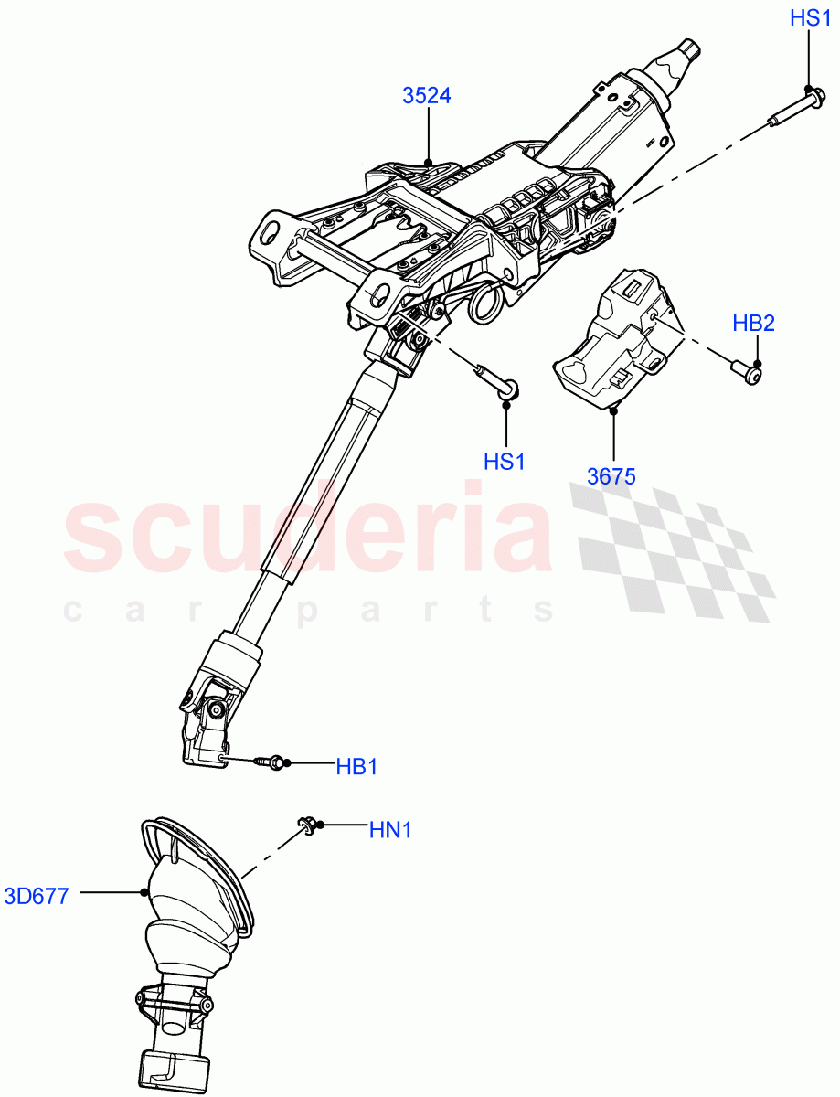 Steering Column(Changsu (China)) of Land Rover Land Rover Range Rover Evoque (2019+) [1.5 I3 Turbo Petrol AJ20P3]