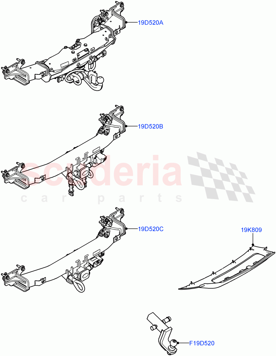 Towing Equipment of Land Rover Land Rover Range Rover (2022+) [3.0 I6 Turbo Petrol AJ20P6]