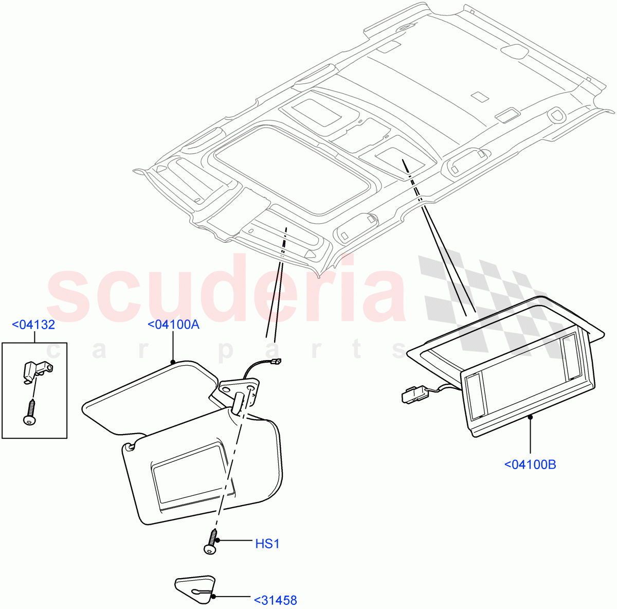 Headlining And Sun Visors(Sun Visors)((V)FROMAA000001) of Land Rover Land Rover Range Rover (2010-2012) [3.6 V8 32V DOHC EFI Diesel]