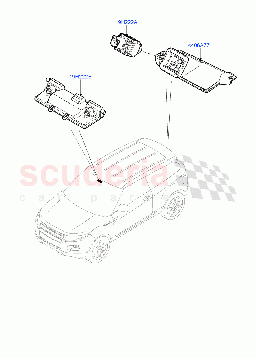 Camera Equipment (Itatiaia (Brazil), Forward Facing Camera) ((V) FROMGT000001) of Land Rover Land Rover Range Rover Evoque (2012-2018) [2.0 Turbo Petrol GTDI]