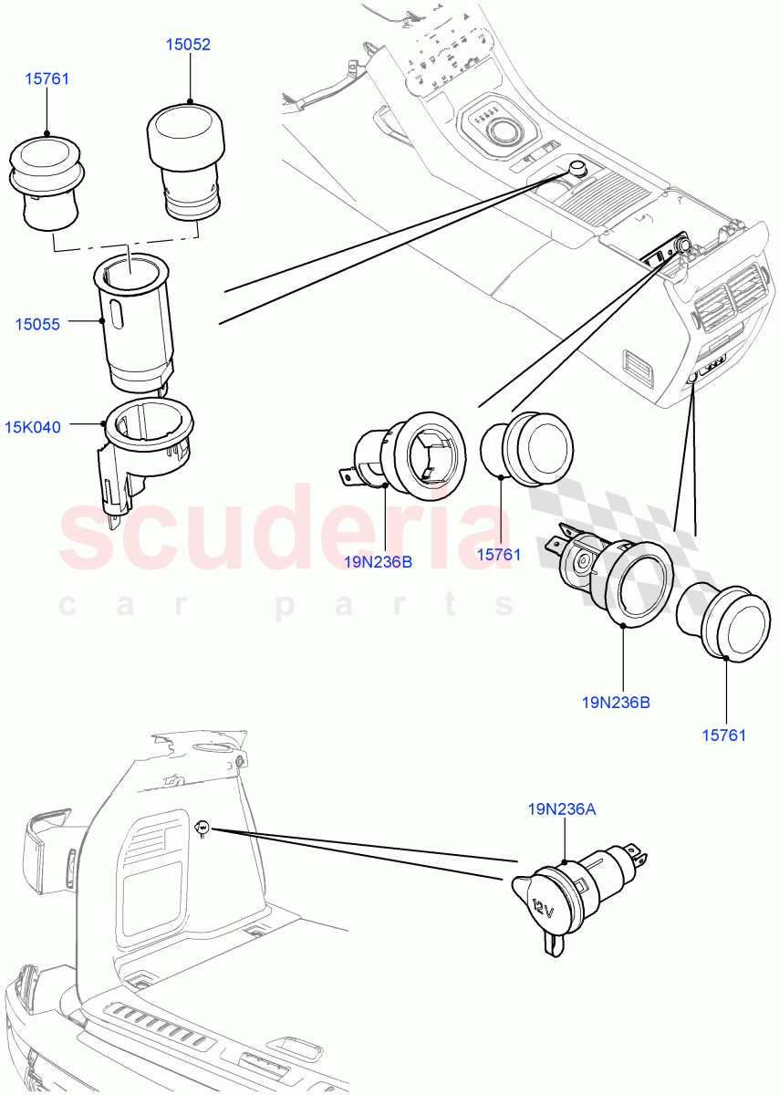 Auxiliary Electrical Power Points (Halewood (UK)) of Land Rover Land Rover Range Rover Evoque (2012-2018) [2.0 Turbo Petrol GTDI]