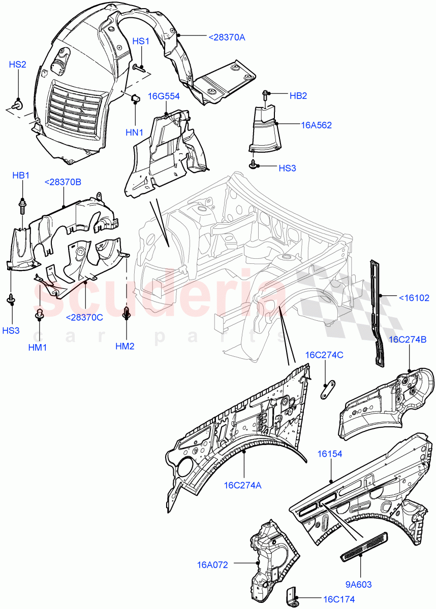 Front Panels, Aprons & Side Members (Apron) ((V) FROMAA000001) of Land Rover Land Rover Range Rover (2010-2012) [5.0 OHC SGDI NA V8 Petrol]