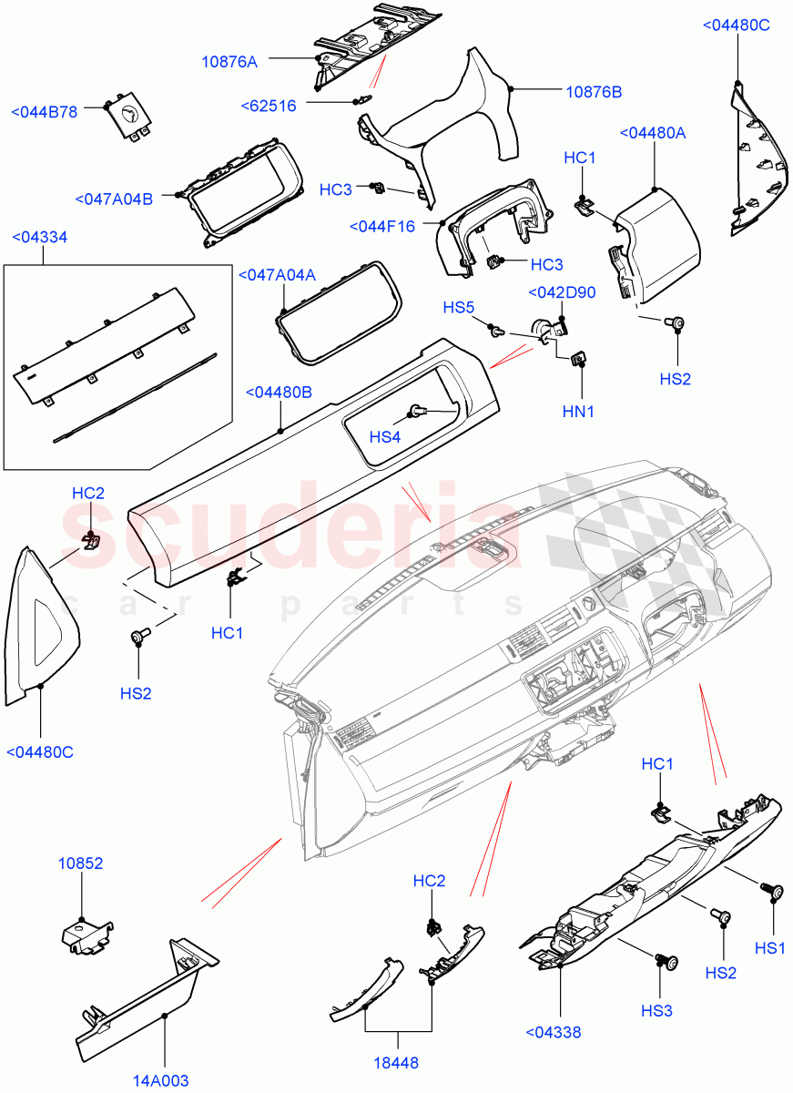 Instrument Panel(Lower)(Halewood (UK)) of Land Rover Land Rover Range Rover Evoque (2012-2018) [2.2 Single Turbo Diesel]