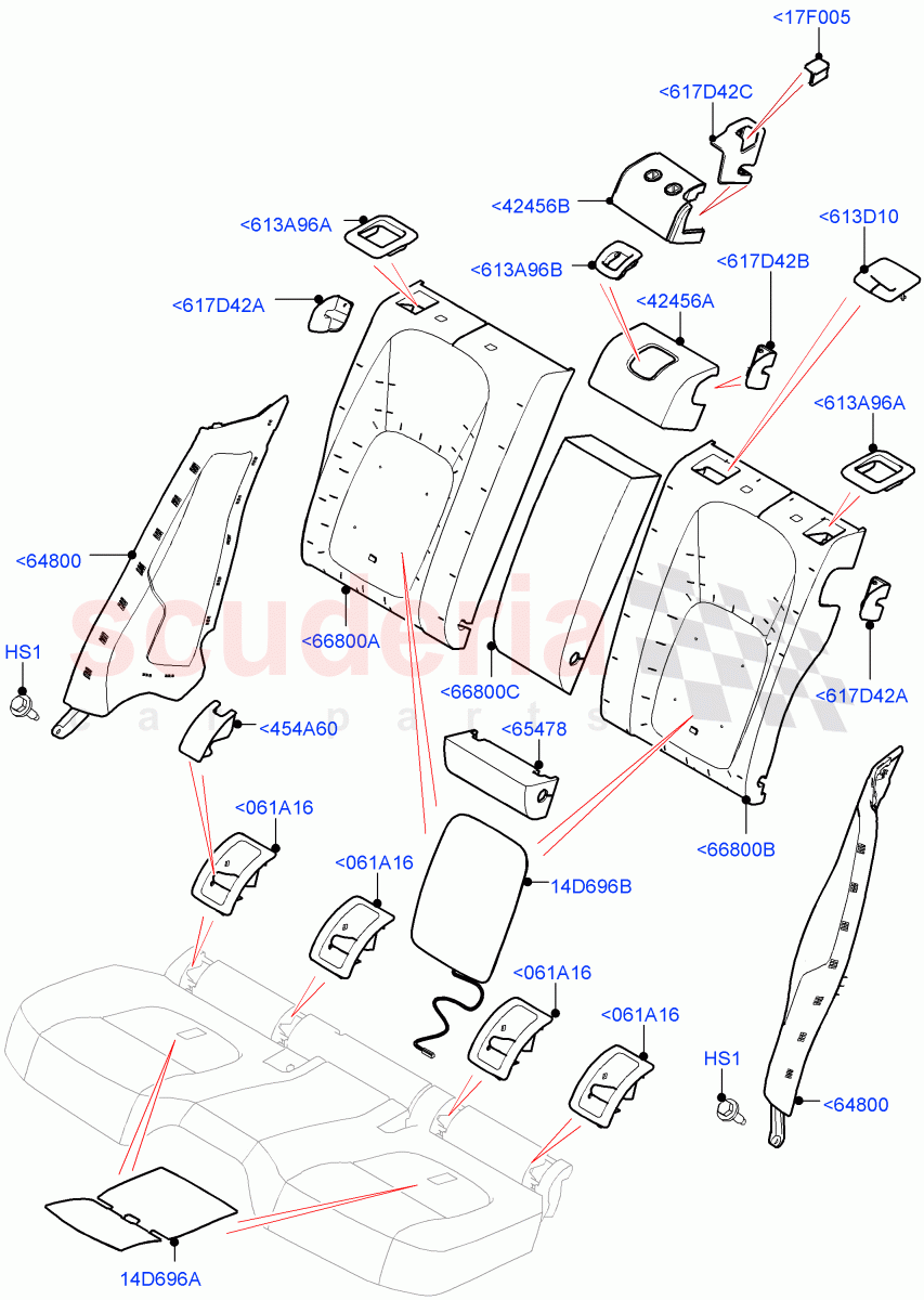 Rear Seat Pads/Valances & Heating of Land Rover Land Rover Range Rover Velar (2017+) [3.0 DOHC GDI SC V6 Petrol]