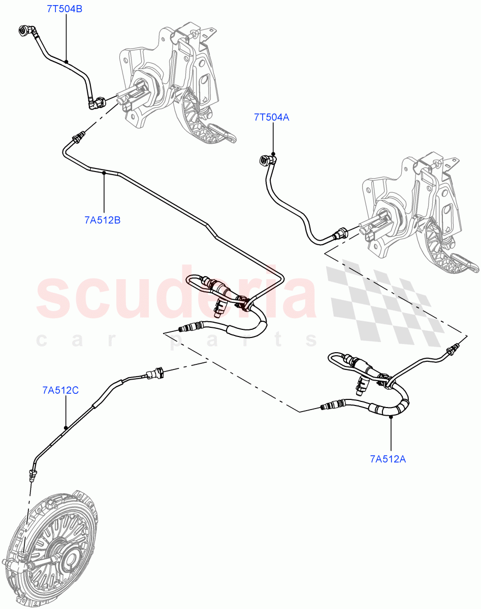 Clutch Master Cylinder (2.0L AJ21D4 Diesel Mid, 6 Speed Manual Trans BG6, Halewood (UK)) ((V) FROMMH000001) of Land Rover Land Rover Discovery Sport (2015+) [2.0 Turbo Diesel AJ21D4]