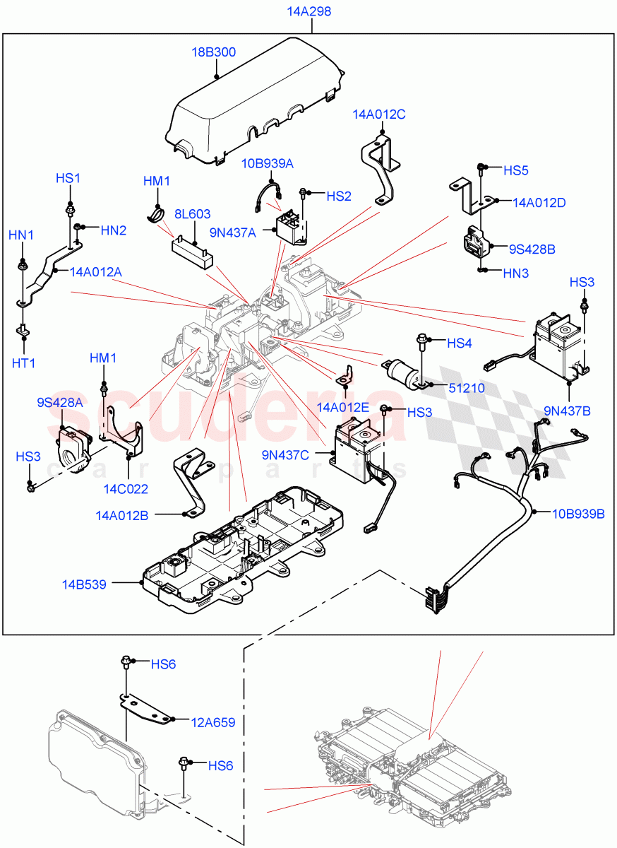 Hybrid Electrical Modules (High Voltage Battery Electrical Module) (Changsu (China), Electric Engine Battery-PHEV) ((V) FROMKG446857) of Land Rover Land Rover Discovery Sport (2015+) [1.5 I3 Turbo Petrol AJ20P3]