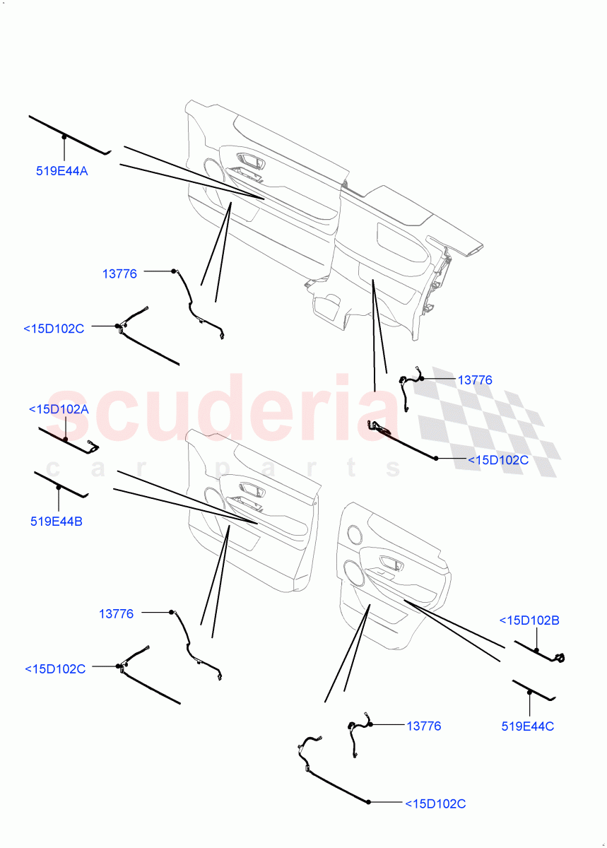 Interior Lamps(3 Door,Halewood (UK),5 Door)((V)FROMGH000001) of Land Rover Land Rover Range Rover Evoque (2012-2018) [2.0 Turbo Petrol GTDI]