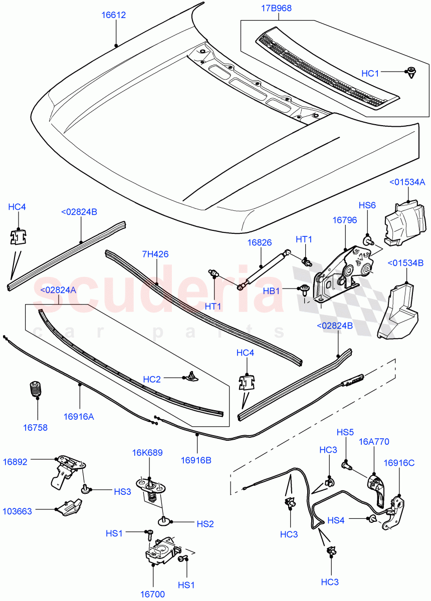 Hood And Related Parts((V)FROMAA000001) of Land Rover Land Rover Range Rover (2010-2012) [3.6 V8 32V DOHC EFI Diesel]