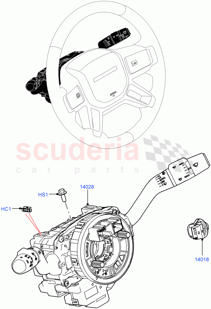Switches (Steering Column) of Land Rover Land Rover Defender (2020+) [3.0 I6 Turbo Petrol AJ20P6]