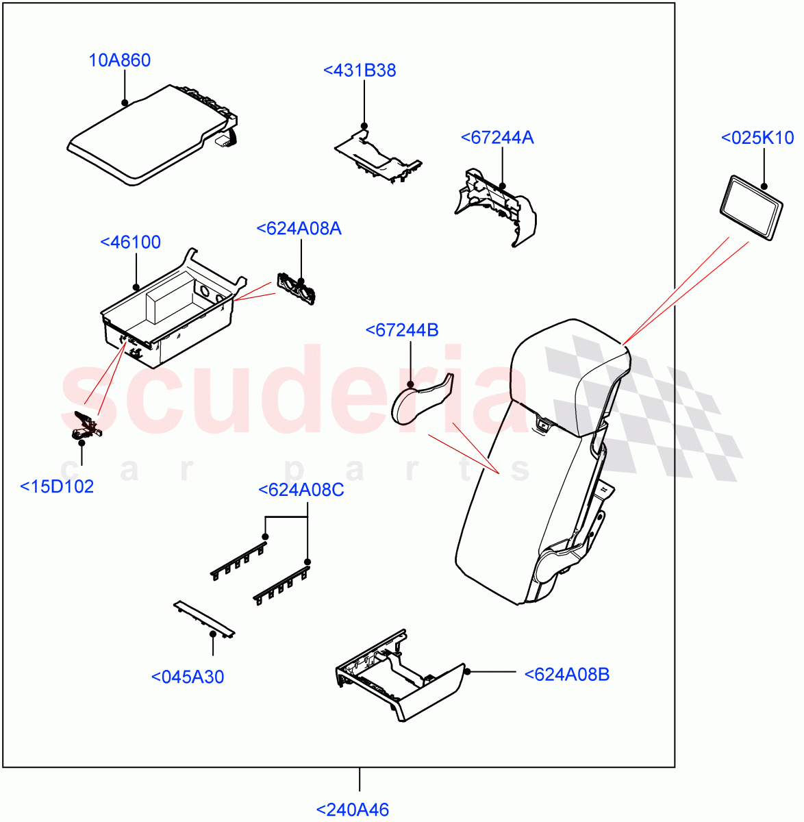 Rear Seat Covers(Armrest)(40/20/40 Super Slouch Rear Seat) of Land Rover Land Rover Range Rover (2022+) [3.0 I6 Turbo Diesel AJ20D6]