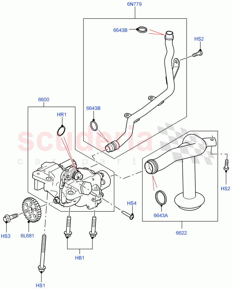 Oil Pump(Solihull Plant Build)(3.0L DOHC GDI SC V6 PETROL)((V)FROMFA000001) of Land Rover Land Rover Range Rover (2012-2021) [3.0 DOHC GDI SC V6 Petrol]