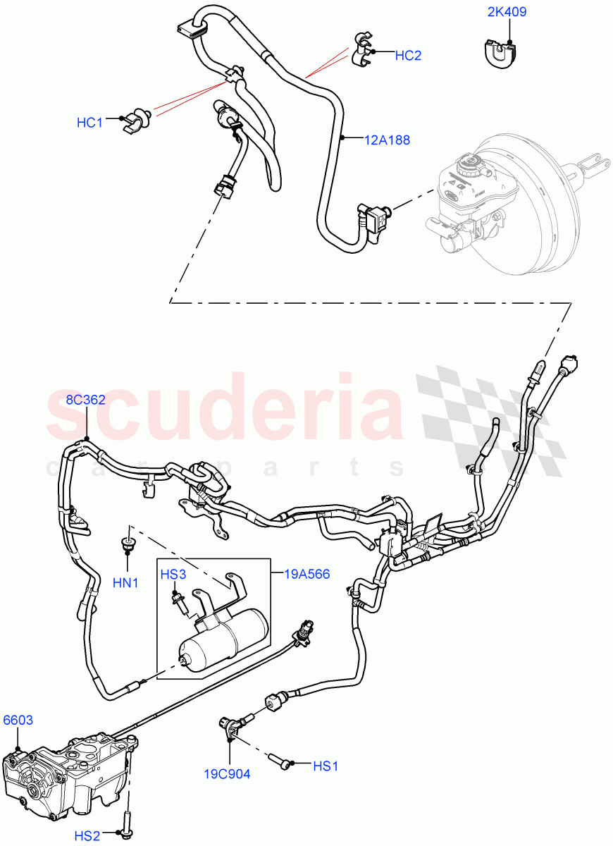 Vacuum Control And Air Injection (3.0L AJ20D6 Diesel High, LHD) ((V) FROMLA000001) of Land Rover Land Rover Range Rover Sport (2014+) [3.0 I6 Turbo Diesel AJ20D6]