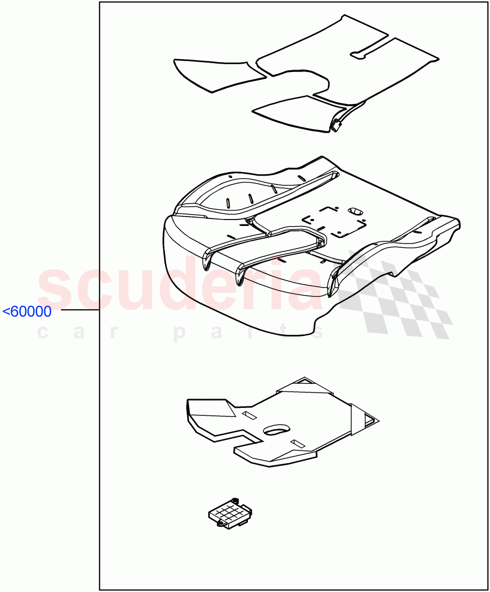 Front Seat Base(Sensors, For North America Only)((+)"CDN/MEX/USA",Halewood (UK)) of Land Rover Land Rover Range Rover Evoque (2019+) [1.5 I3 Turbo Petrol AJ20P3]