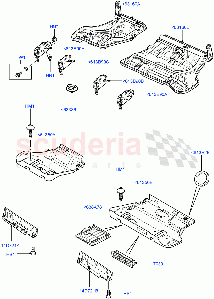 Rear Seat Base((V)FROMAA000001) of Land Rover Land Rover Range Rover (2010-2012) [5.0 OHC SGDI SC V8 Petrol]