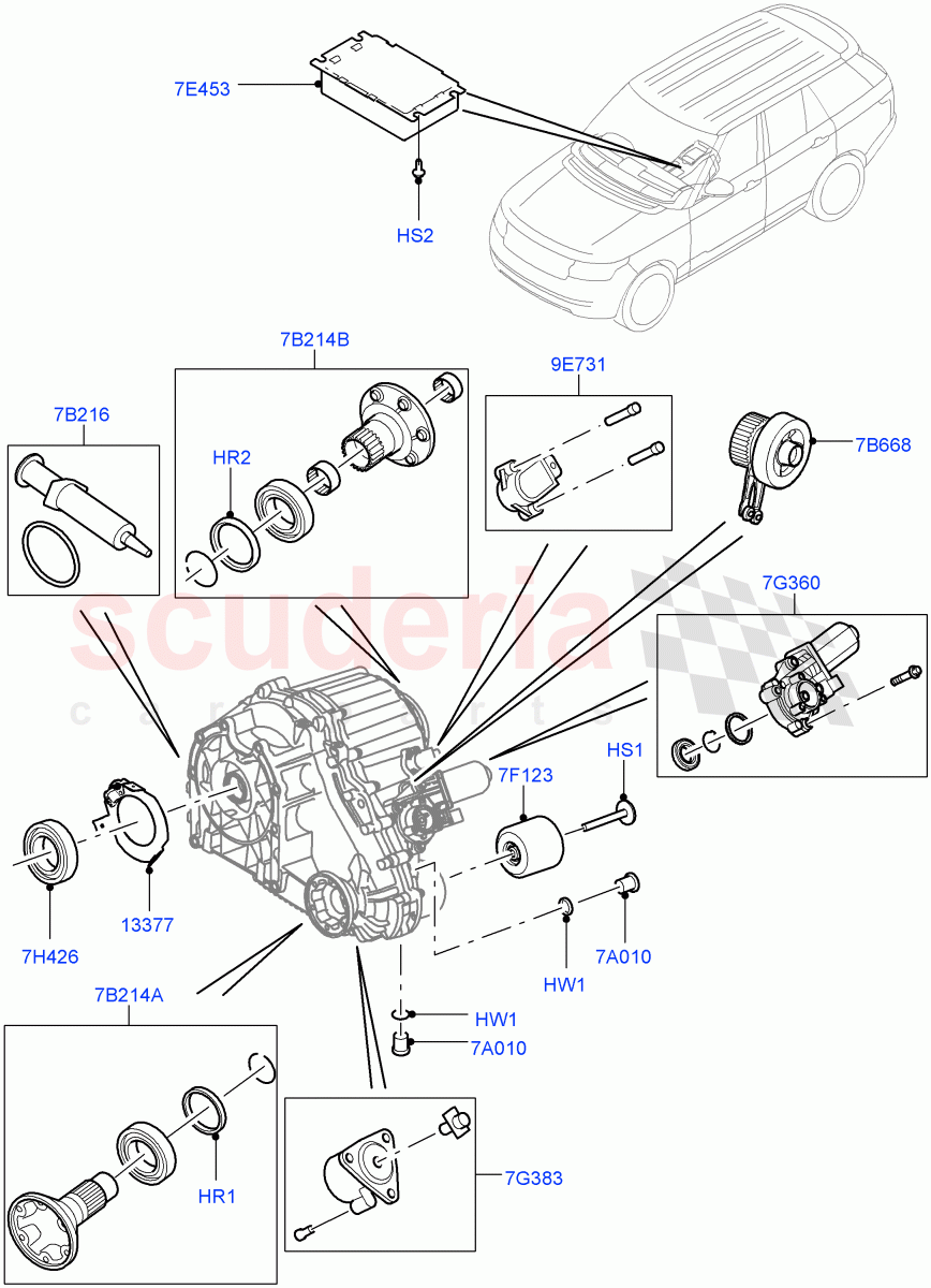 Transfer Drive Components(With 2 Spd Trans Case With Ctl Trac)((V)TOGA999999) of Land Rover Land Rover Range Rover (2012-2021) [3.0 I6 Turbo Petrol AJ20P6]