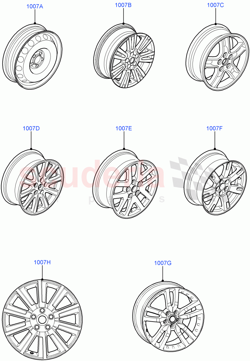Wheels ((V) FROMAA000001) of Land Rover Land Rover Discovery 4 (2010-2016) [2.7 Diesel V6]