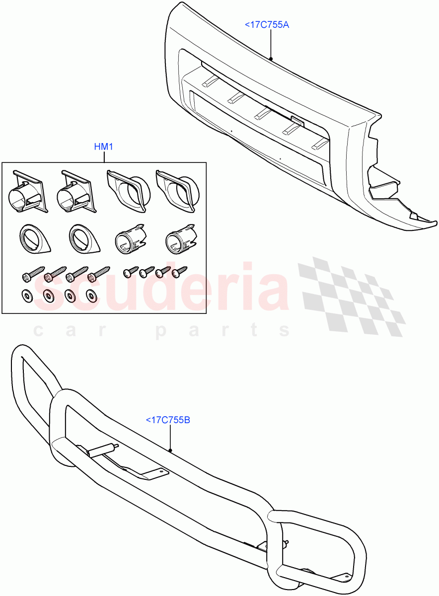 Body Dress Up Kits - Front(With Bumper Protection Moulding, Accessory) of Land Rover Land Rover Range Rover Sport (2005-2009) [4.2 Petrol V8 Supercharged]