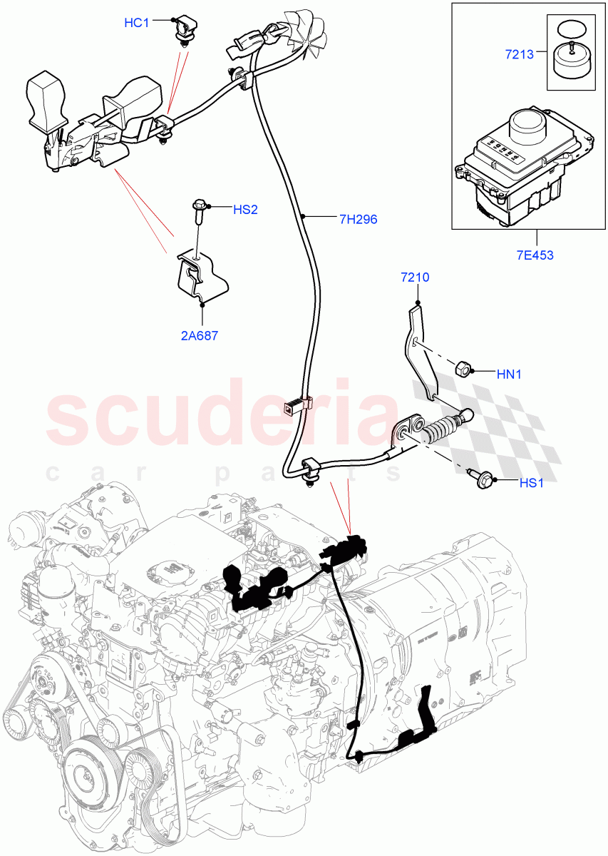 Gear Change-Automatic Transmission(Solihull Plant Build)(3.0 V6 D Low MT ROW,8 Speed Auto Trans ZF 8HP70 4WD,2.0L I4 DSL HIGH DOHC AJ200,3.0 V6 D Gen2 Twin Turbo,3.0 V6 D Gen2 Mono Turbo)((V)FROMAA000001) of Land Rover Land Rover Discovery 5 (2017+) [3.0 I6 Turbo Diesel AJ20D6]