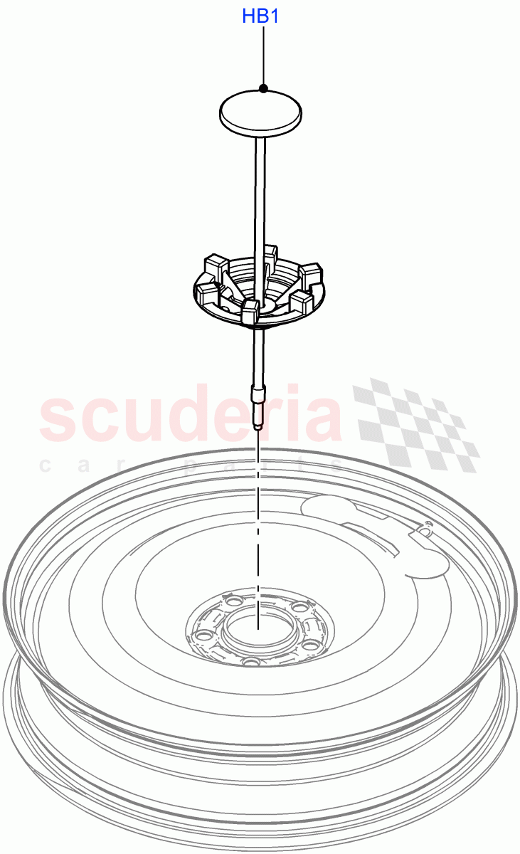 Spare Wheel Carrier(Changsu (China),Spare Wheel - Reduced Section Steel)((V)FROMEG000001) of Land Rover Land Rover Range Rover Evoque (2012-2018) [2.0 Turbo Petrol GTDI]