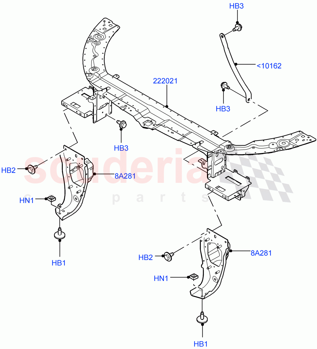 Front Panels, Aprons & Side Members(Front End)(Itatiaia (Brazil))((V)FROMGT000001) of Land Rover Land Rover Range Rover Evoque (2012-2018) [2.0 Turbo Diesel]