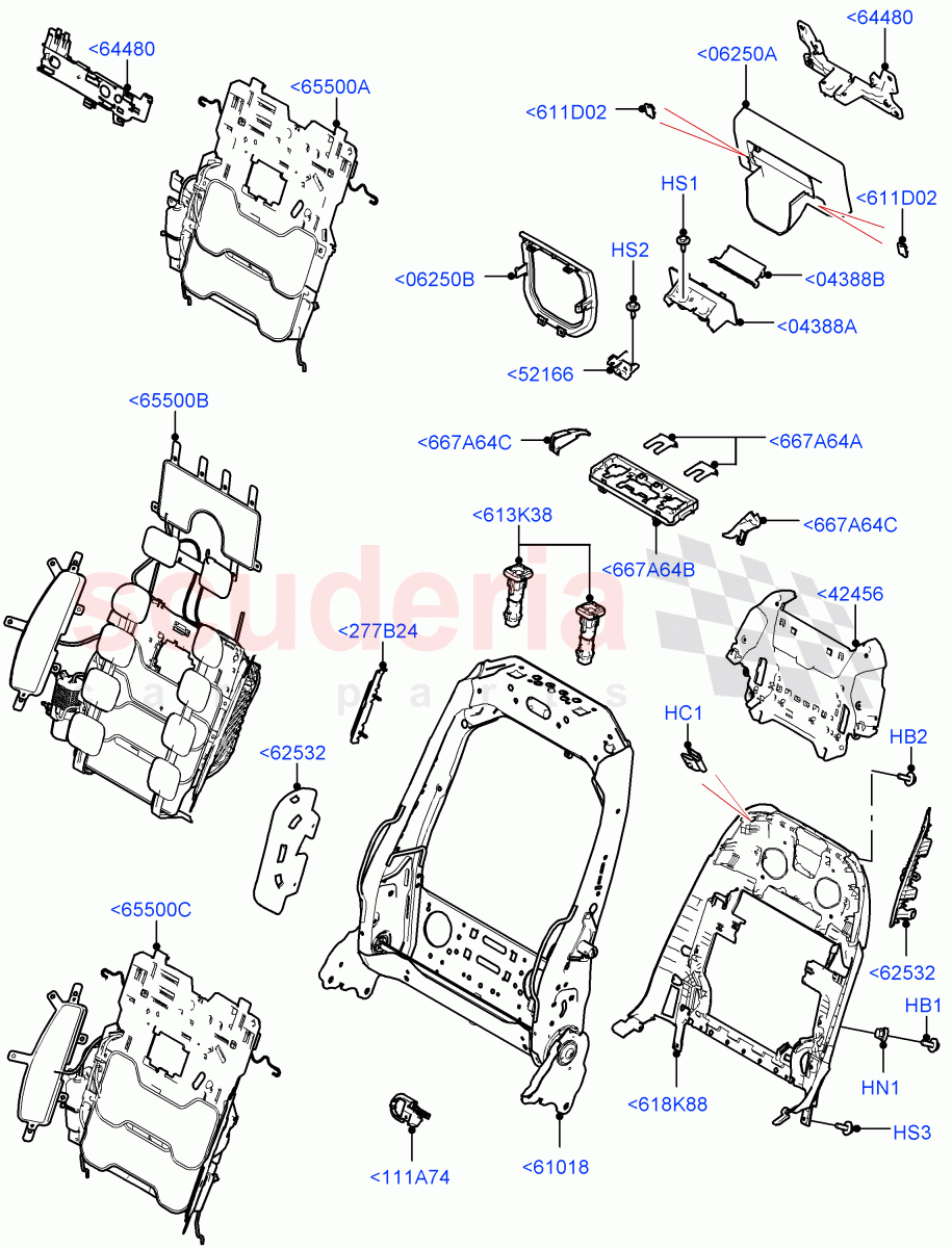 Front Seat Back(Premium Seat Frame) of Land Rover Land Rover Range Rover (2022+) [3.0 I6 Turbo Diesel AJ20D6]