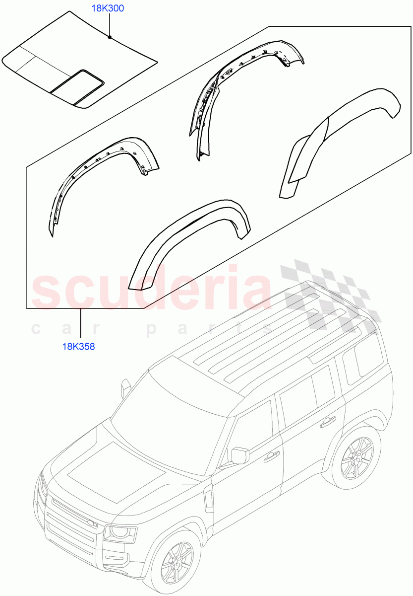 Exterior Body Styling Items of Land Rover Land Rover Defender (2020+) [2.0 Turbo Petrol AJ200P]