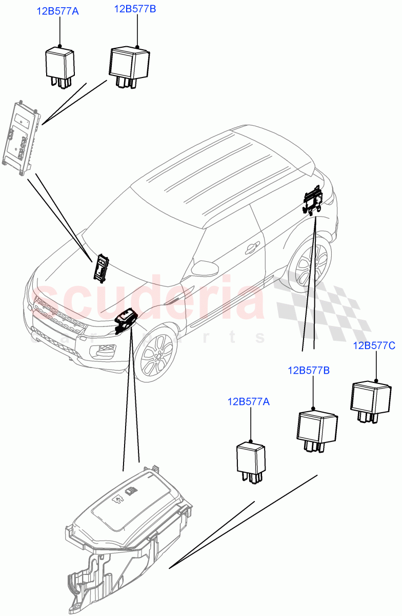 Relays(Changsu (China))((V)FROMEG000001) of Land Rover Land Rover Range Rover Evoque (2012-2018) [2.0 Turbo Petrol GTDI]