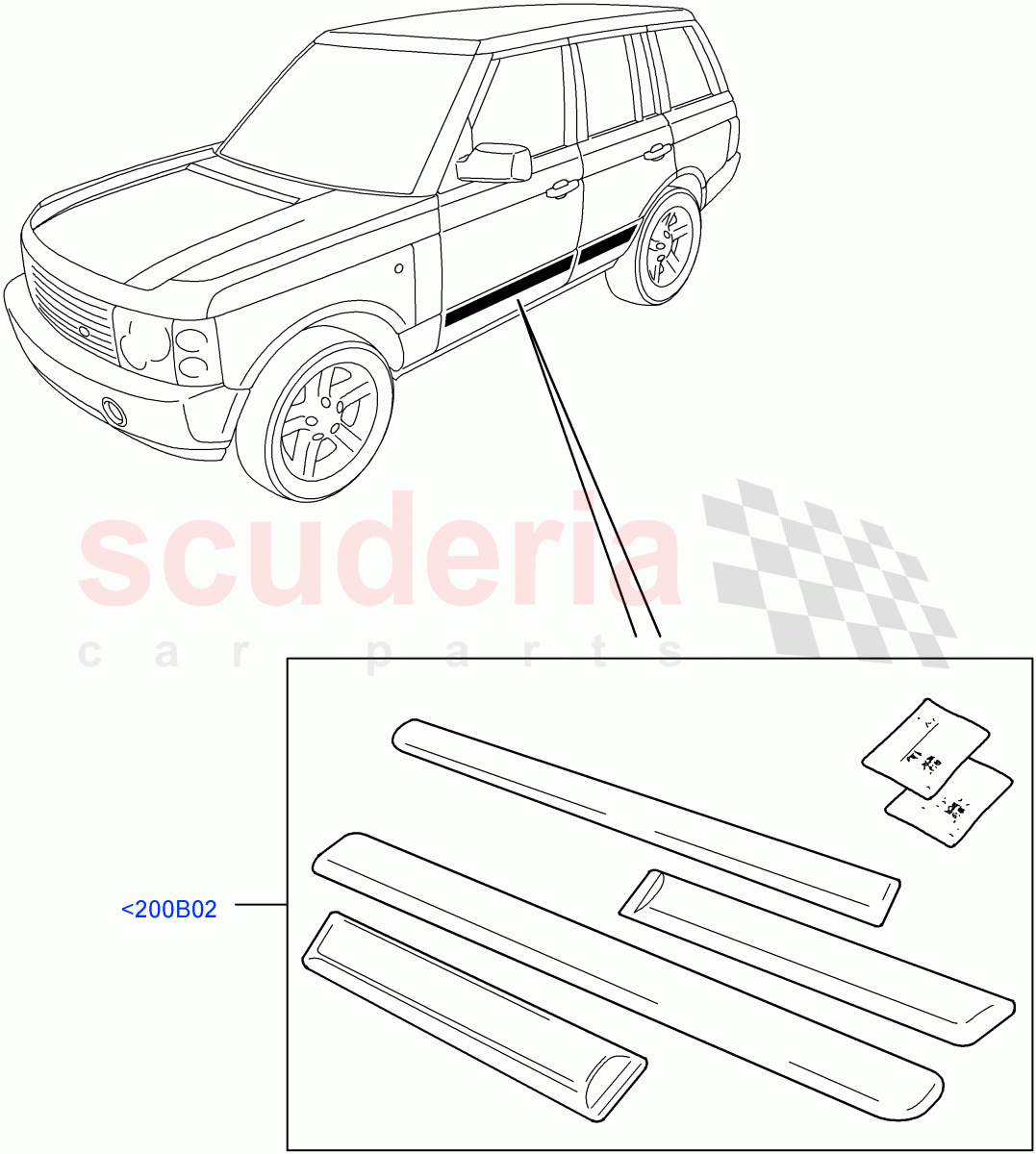 Body Dress Up Kits - Side((V)FROMAA000001) of Land Rover Land Rover Range Rover (2010-2012) [5.0 OHC SGDI NA V8 Petrol]