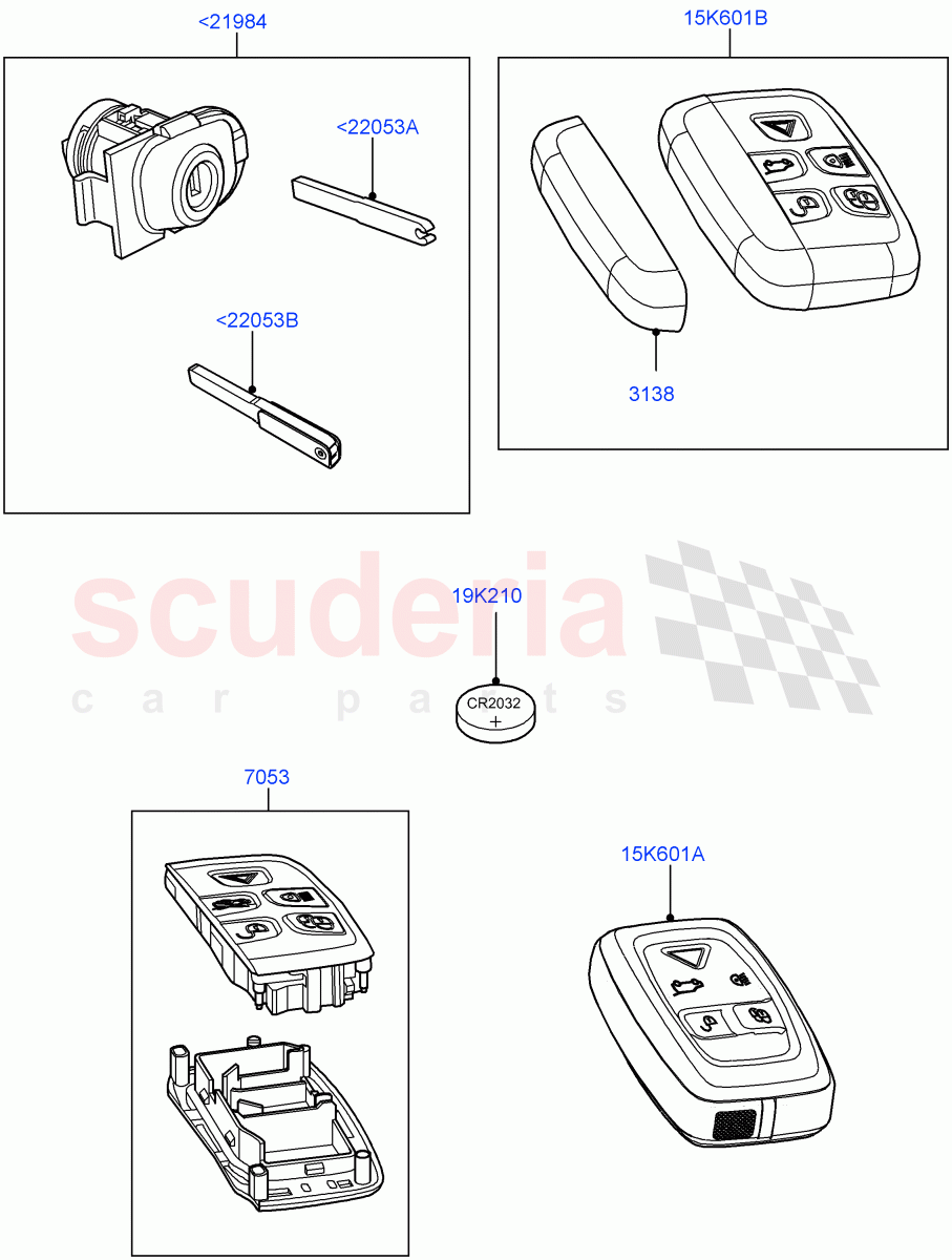 Vehicle Lock Sets And Repair Kits ((V) FROMAA000001) of Land Rover Land Rover Discovery 4 (2010-2016) [2.7 Diesel V6]