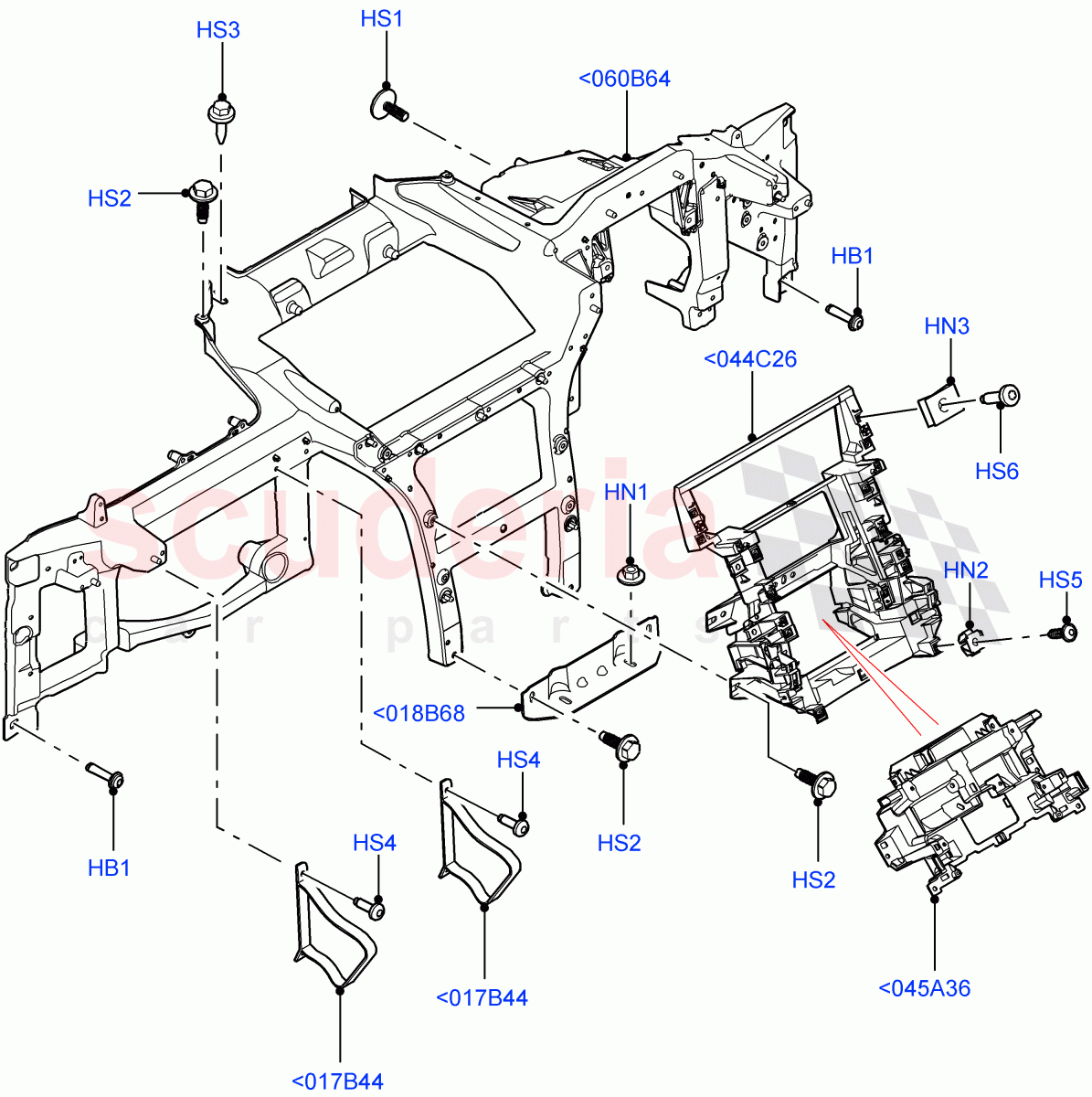 Instrument Panel(Internal Components) of Land Rover Land Rover Range Rover (2012-2021) [5.0 OHC SGDI NA V8 Petrol]