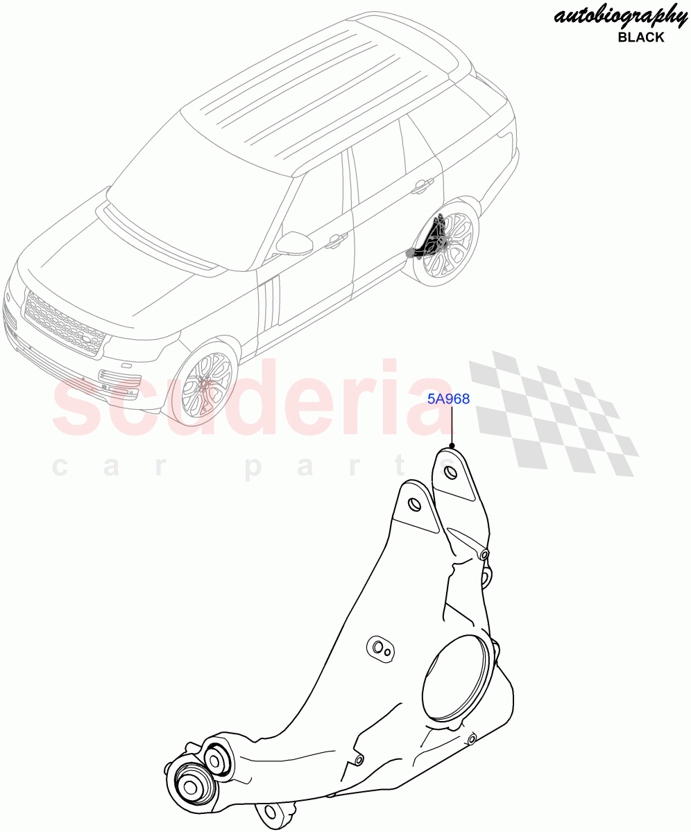 Rear Knuckle And Hub(Standard Wheelbase,Brake Calipers - Black,Brake Calipers - Red)((V)FROMGA000001) of Land Rover Land Rover Range Rover (2012-2021) [5.0 OHC SGDI NA V8 Petrol]