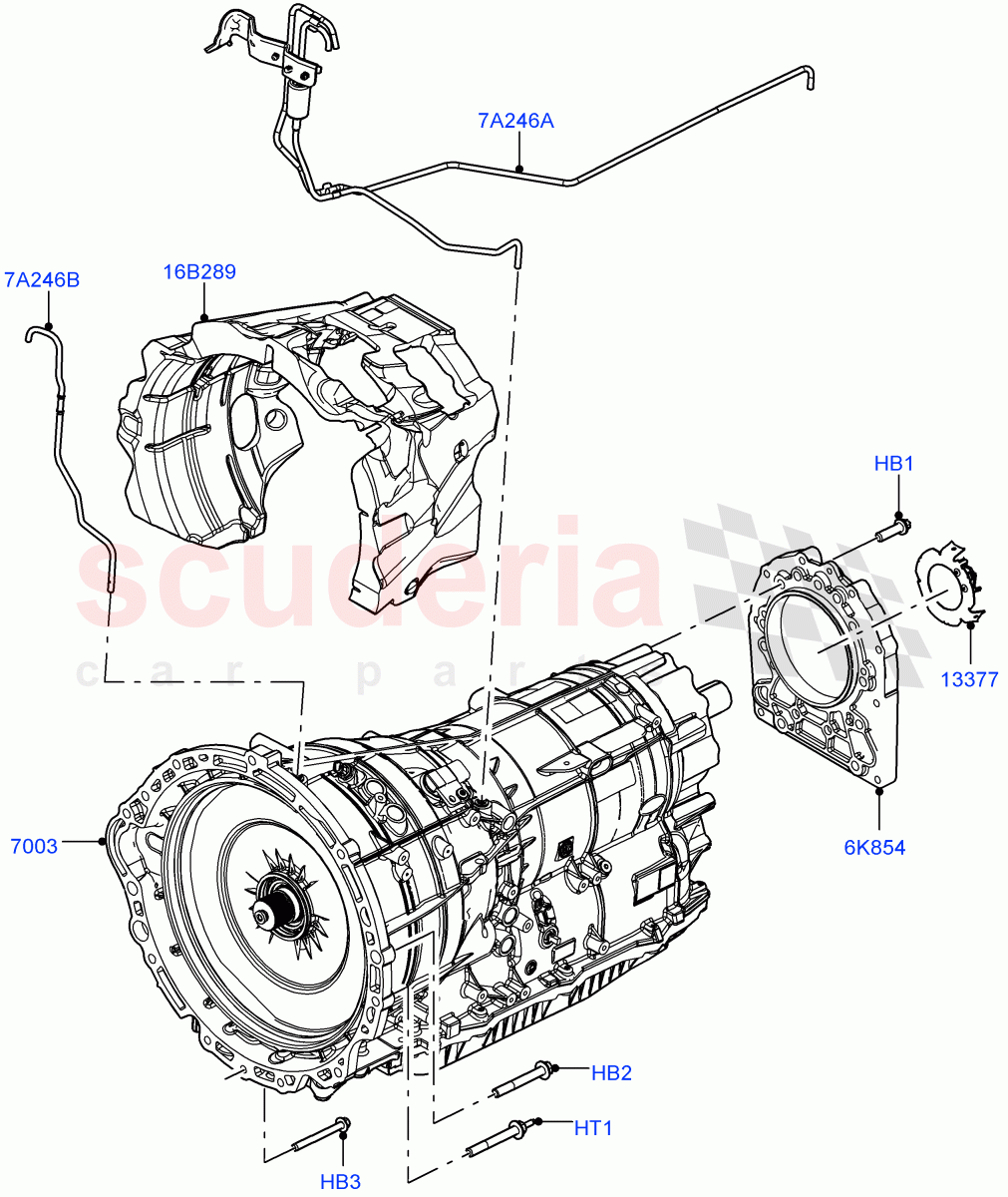 Auto Trans Assy & Speedometer Drive(Nitra Plant Build)(2.0L AJ200P Hi PHEV,8HP Gen3 Hybrid Trans,3.0L AJ20P6 Petrol PHEV) of Land Rover Land Rover Defender (2020+) [2.0 Turbo Petrol AJ200P]