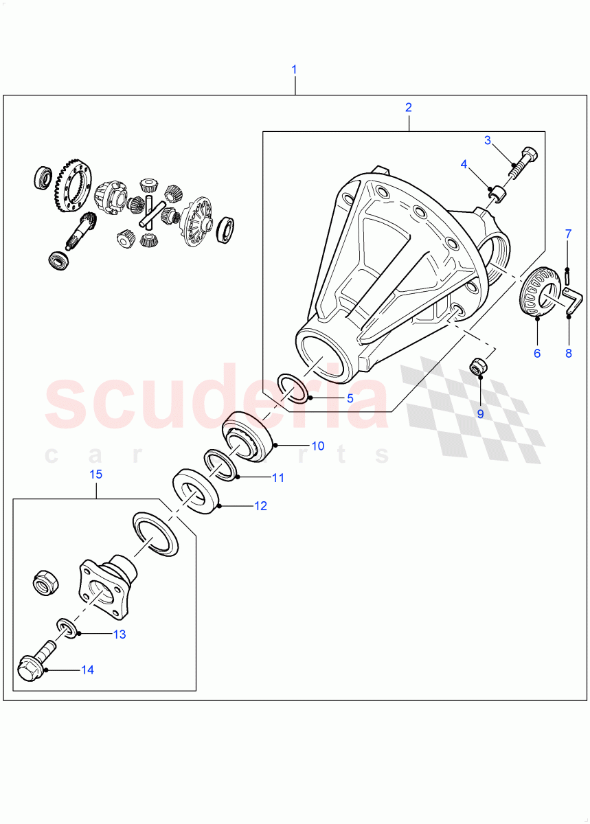 Differential Assembly (130" Wheelbase, 110" Wheelbase) ((V) FROM7A000001) of Land Rover Land Rover Defender (2007-2016)