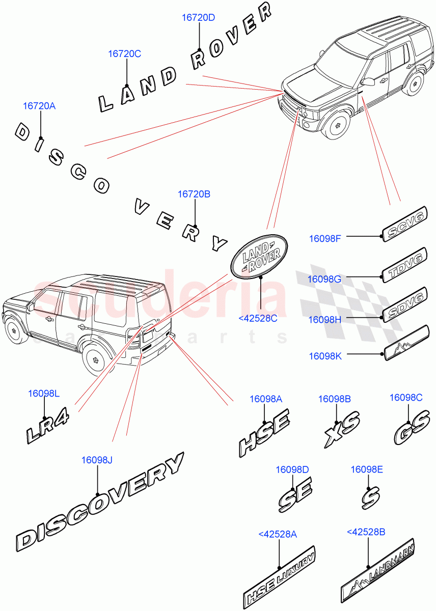 Name Plates((V)FROMEA000001) of Land Rover Land Rover Discovery 4 (2010-2016) [3.0 Diesel 24V DOHC TC]