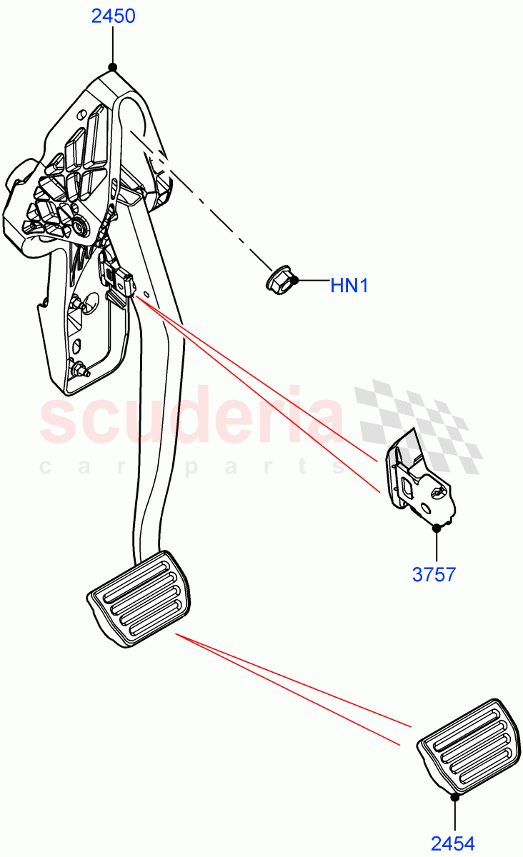 Brake And Clutch Controls(Changsu (China))((V)FROMMG575835) of Land Rover Land Rover Range Rover Evoque (2019+) [1.5 I3 Turbo Petrol AJ20P3]