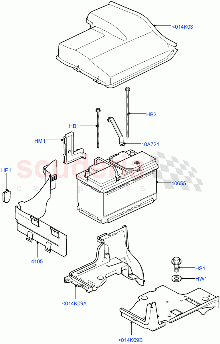 Battery And Mountings((V)TO9A999999) of Land Rover Land Rover Range Rover Sport (2005-2009) [2.7 Diesel V6]