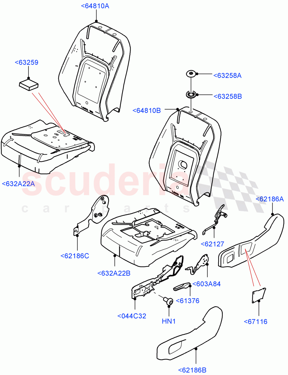 Front Seat Pads/Valances & Heating(Side Seats, Pads/Valances)(Standard Wheelbase) of Land Rover Land Rover Defender (2020+) [5.0 OHC SGDI SC V8 Petrol]