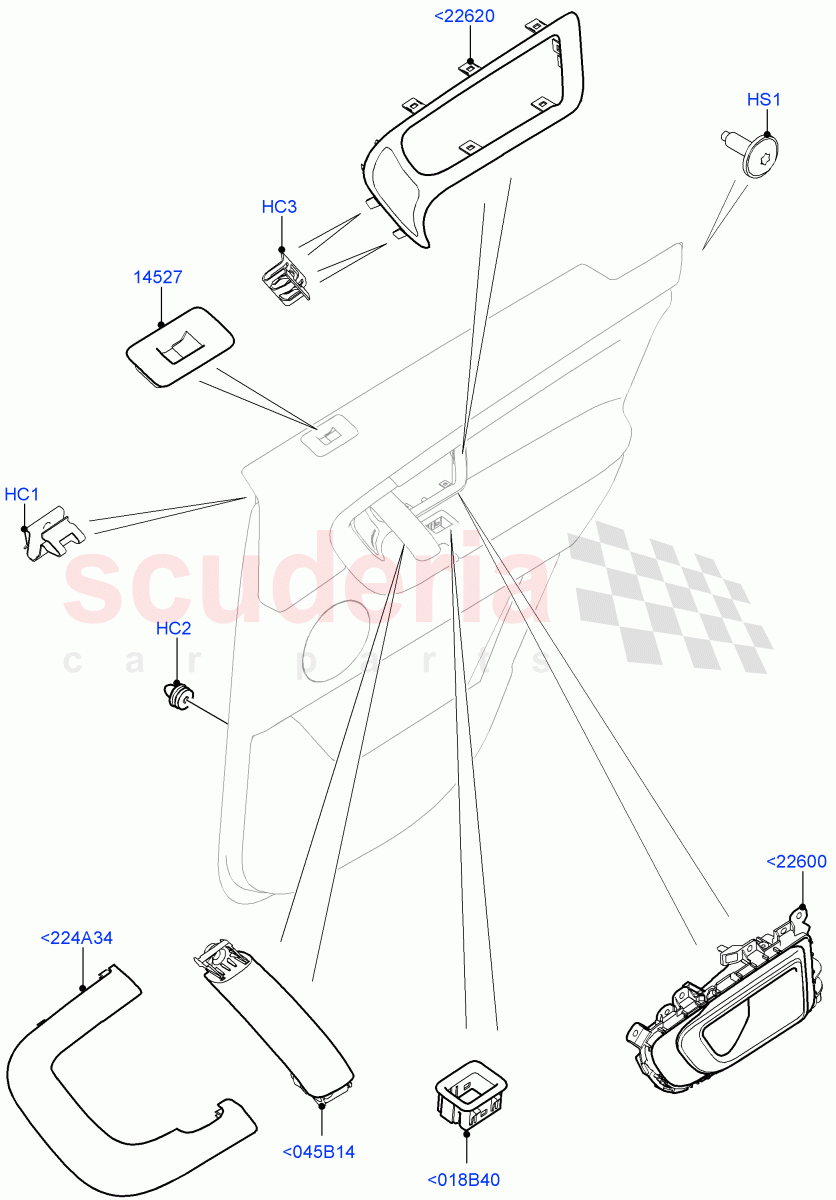 Rear Door Trim Installation(Itatiaia (Brazil))((V)FROMGT000001) of Land Rover Land Rover Discovery Sport (2015+) [2.2 Single Turbo Diesel]