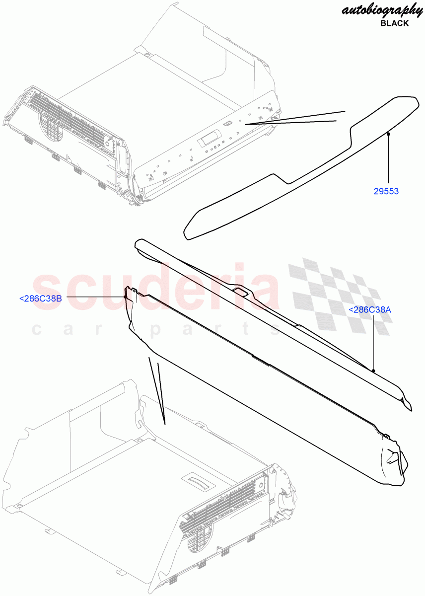 Back Door/Tailgate Trim Panels(Autobiography Black / SV Autobiography)(Bright Trunk Lid Finisher,Trunk Lid Finisher - Graphite Atlas,Trunk Lid Finisher - Atlas)((V)FROMEA000001) of Land Rover Land Rover Range Rover (2012-2021) [3.0 Diesel 24V DOHC TC]