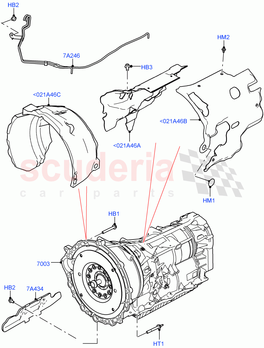 Auto Trans Assy & Speedometer Drive(Solihull Plant Build)(2.0L I4 DSL HIGH DOHC AJ200,8 Speed Auto Trans ZF 8HP45,2.0L I4 Mid DOHC AJ200 Petrol,2.0L I4 High DOHC AJ200 Petrol,2.0L I4 DSL MID DOHC AJ200)((V)FROMAA000001) of Land Rover Land Rover Range Rover Sport (2014+) [5.0 OHC SGDI SC V8 Petrol]