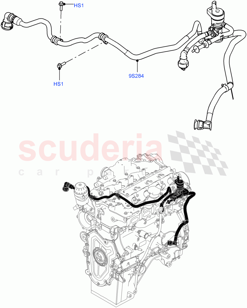 Evaporative Emission (2.0L I4 High DOHC AJ200 Petrol, 2.0L I4 Mid DOHC AJ200 Petrol) ((V) TOKA999999) of Land Rover Land Rover Range Rover Velar (2017+) [2.0 Turbo Petrol AJ200P]