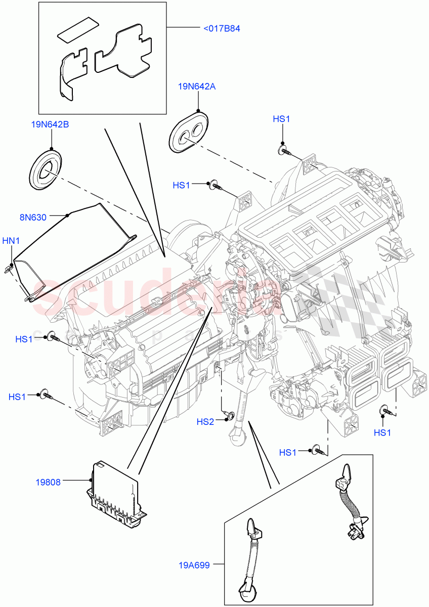 Heater/Air Cond.External Components (Main Unit) of Land Rover Land Rover Range Rover (2012-2021) [5.0 OHC SGDI SC V8 Petrol]