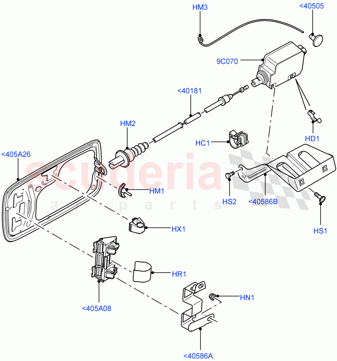 Fuel Tank Filler Door And Controls((V)FROMAA000001) of Land Rover Land Rover Range Rover (2010-2012) [3.6 V8 32V DOHC EFI Diesel]