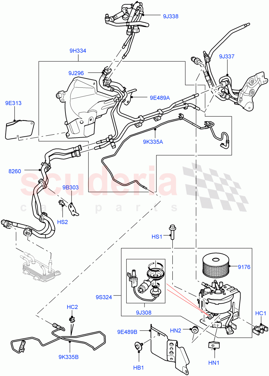 Fuel Lines(3.0L 24V DOHC V6 TC Diesel)((V)FROMAA000001) of Land Rover Land Rover Range Rover Sport (2010-2013) [3.0 Diesel 24V DOHC TC]