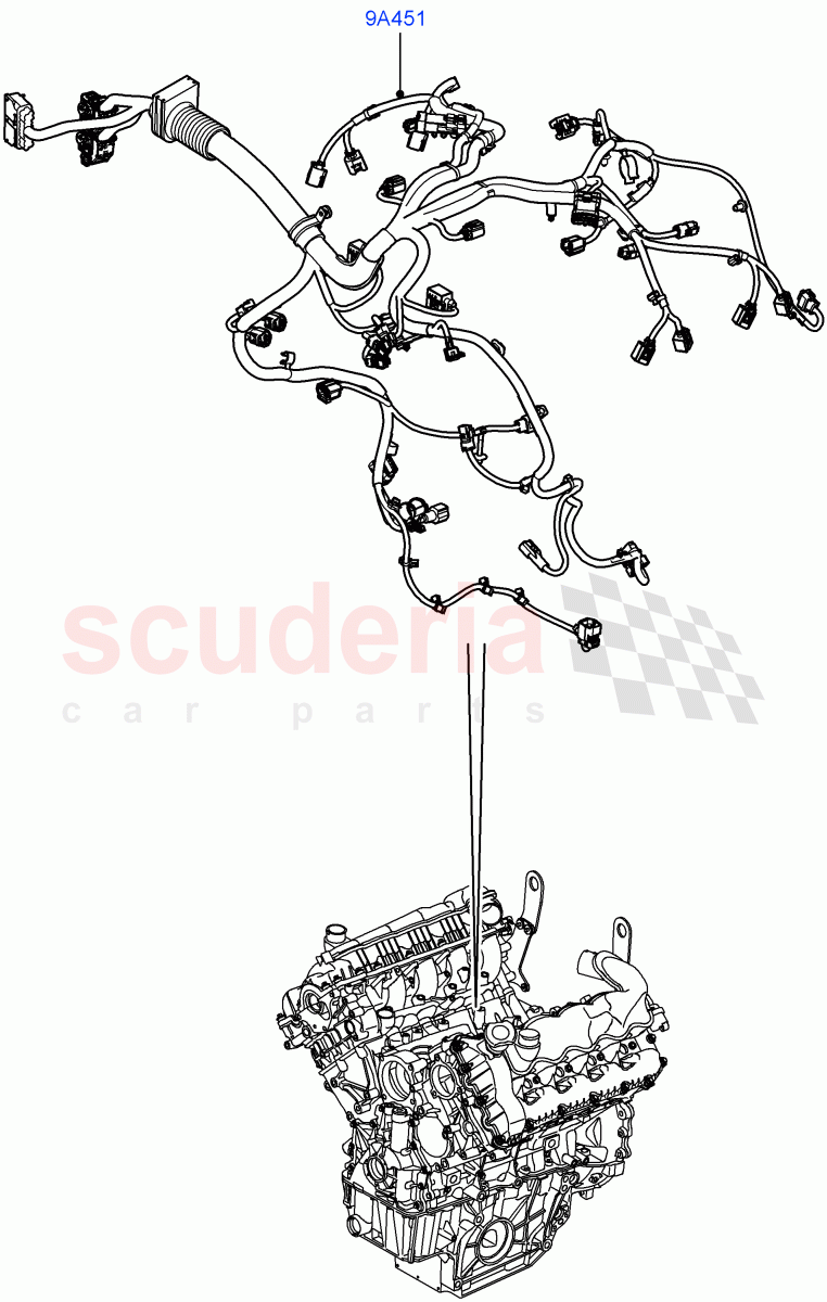 Electrical Wiring - Engine And Dash(3.6L V8 32V DOHC EFi Diesel Lion)((V)FROM7A000001,(V)TO9A999999) of Land Rover Land Rover Range Rover Sport (2005-2009) [2.7 Diesel V6]