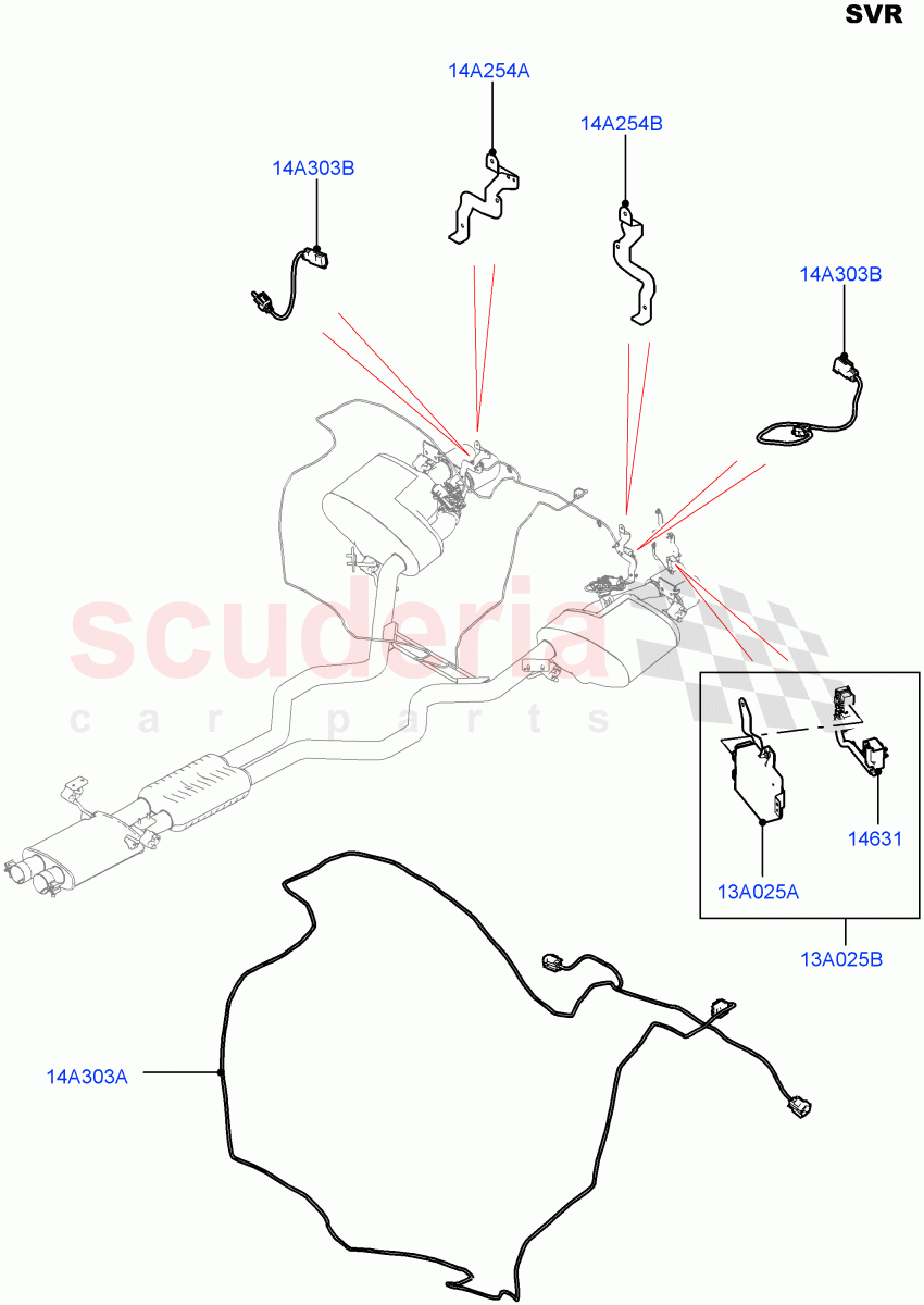 Vehicle Modules And Sensors (Exhaust) (SVR Version, SVR) ((V) FROMFA000001) of Land Rover Land Rover Range Rover Sport (2014+) [3.0 Diesel 24V DOHC TC]