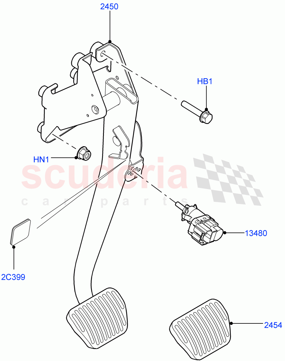 Brake And Clutch Controls (With Petrol Engines) of Land Rover Land Rover Range Rover Sport (2014+) [2.0 Turbo Diesel]