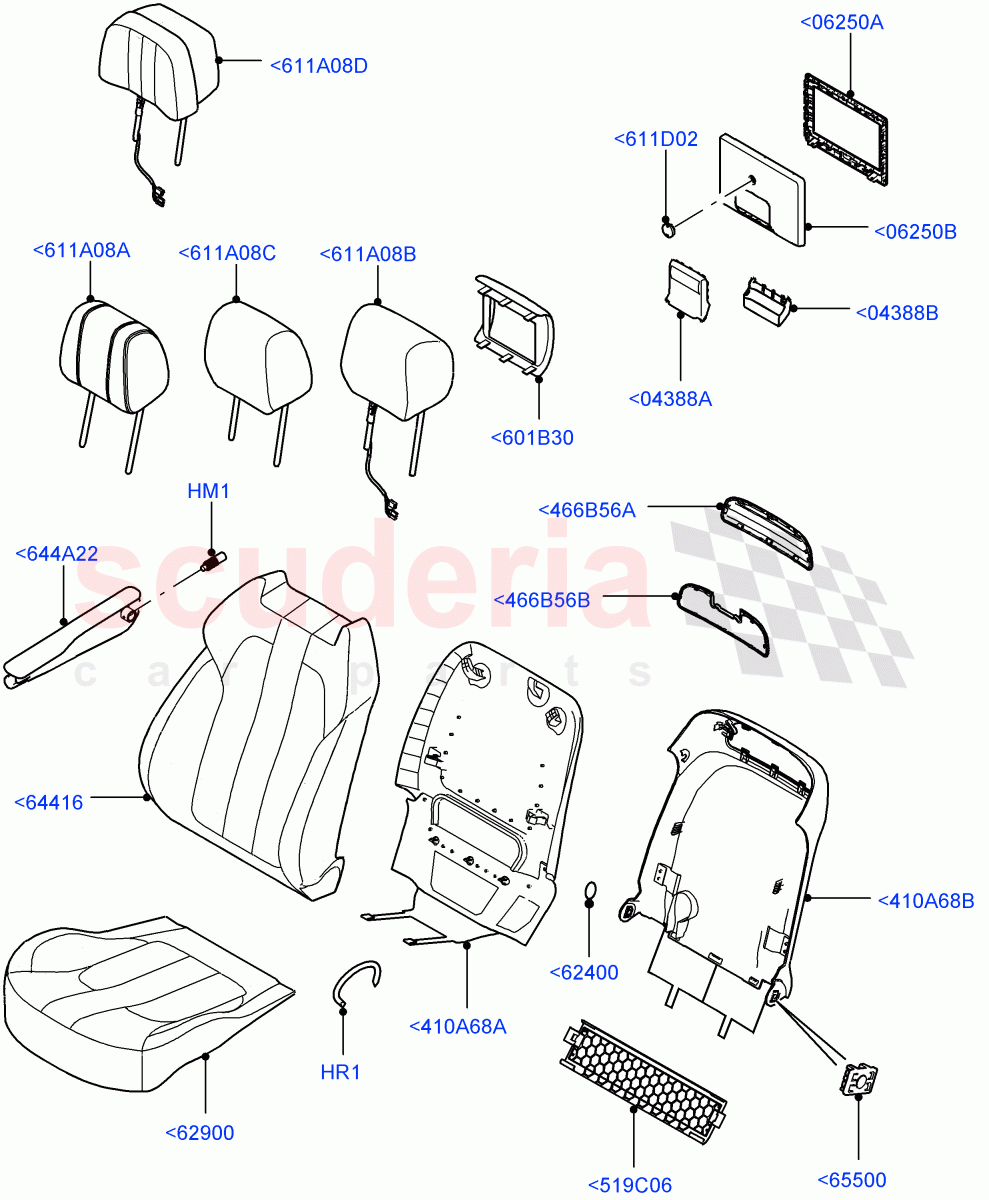 Front Seat Covers(Windsor Leather Perforated)((V)TOHA999999) of Land Rover Land Rover Range Rover Sport (2014+) [2.0 Turbo Diesel]