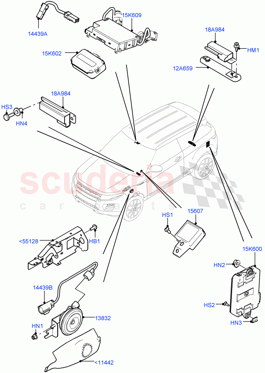 Anti-Theft Alarm Systems(Changsu (China))((V)FROMEG000001) of Land Rover Land Rover Range Rover Evoque (2012-2018) [2.0 Turbo Petrol GTDI]